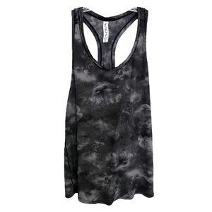 Athleta women’s tank top size 1X tie dye racerback printed black